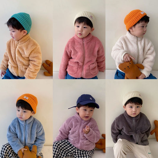 Kids Coats, Children Outerwear Boy Warm Fleece Jacket