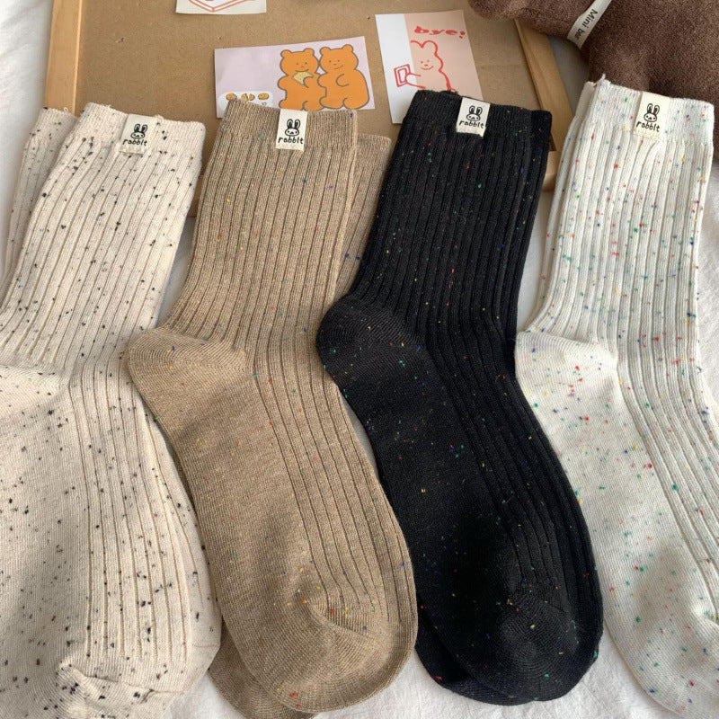 Retro Long Cotton Socks for women