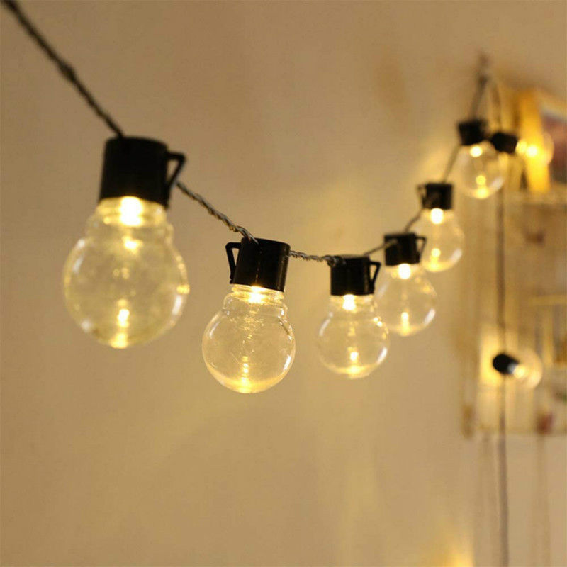 LED Solar Retro G45 Bulb, Globe Outdoor Waterproof Ball Lighting Chain, Courtyard Ornamental Festoon Lamp