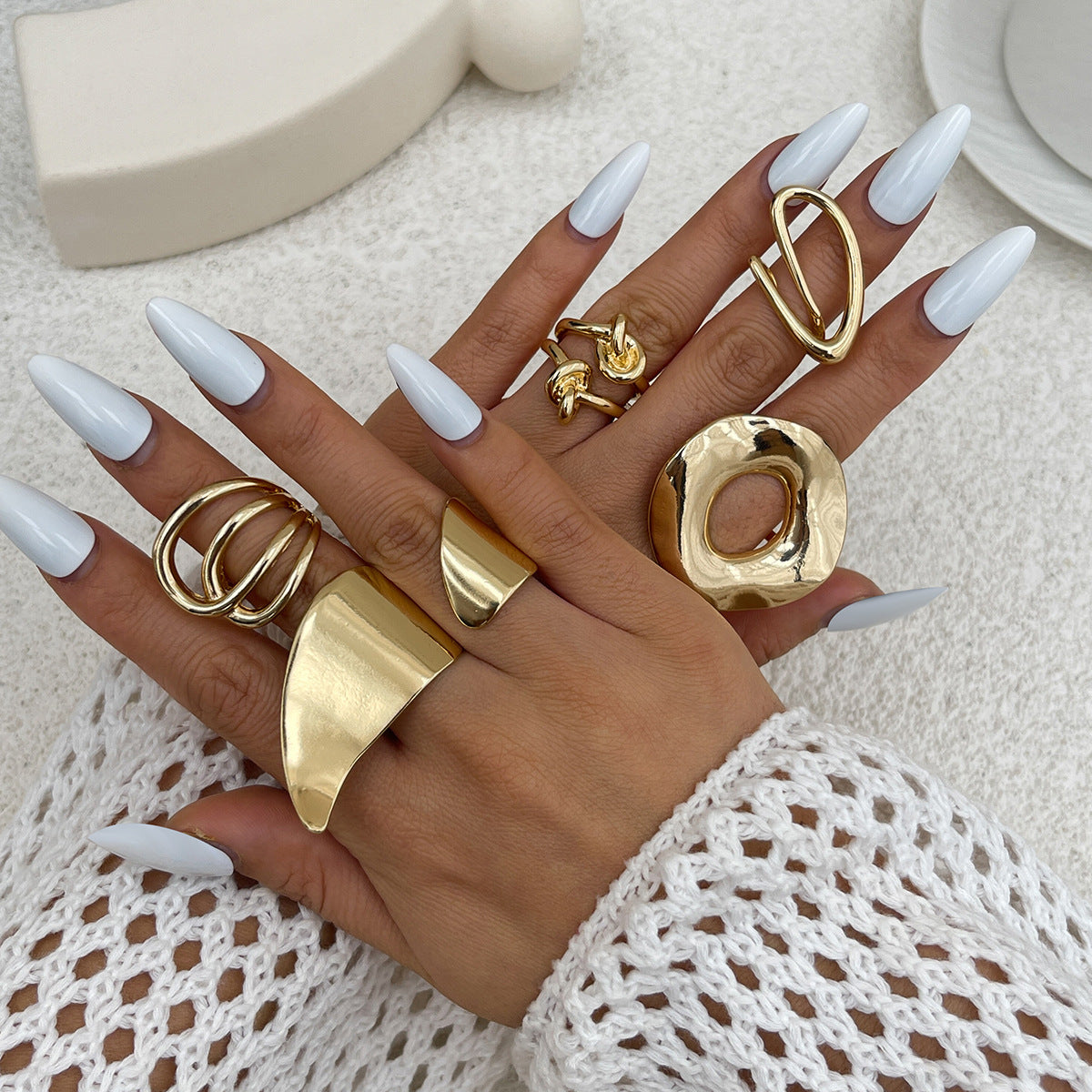 Fashionable Irregular Metal Ring