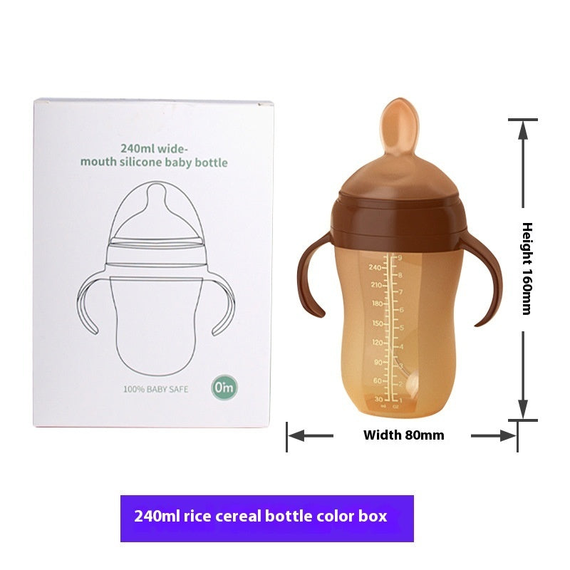 Simple And Portable Baby Silicone Bottle