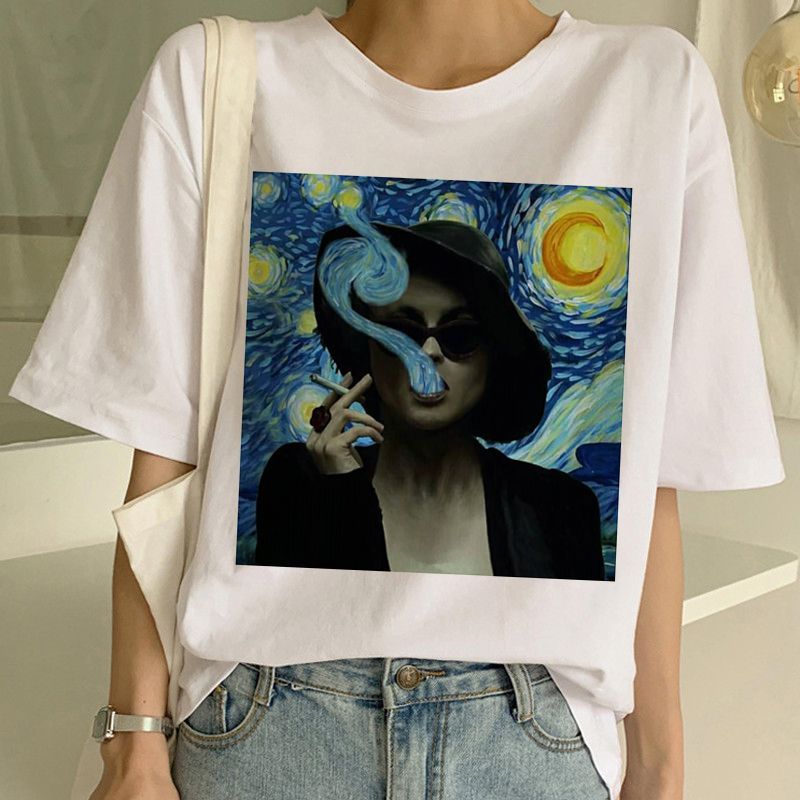 Van Gogh T-Shirt, Art Painting T-Shirt Women