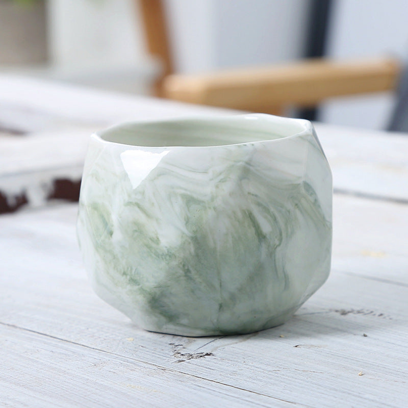 Scandinavian Marbled Succulent Planters Ceramic