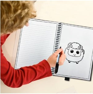 Rewritable paper notebook