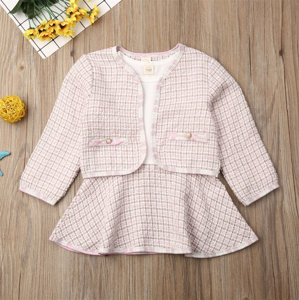 Long-sleeved Dresses, Two-piece Children's Baby Suit