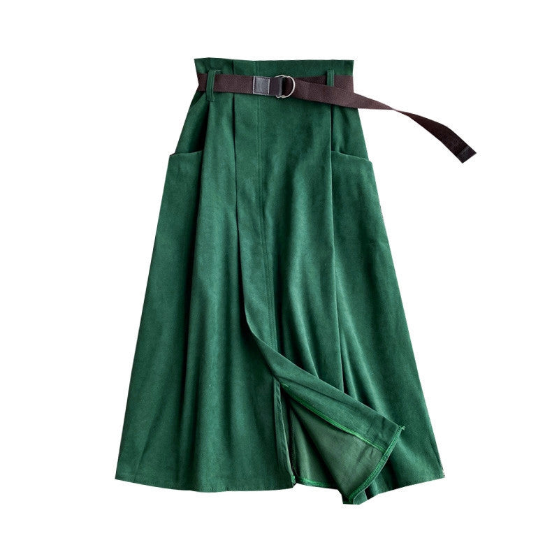 High Waist Slimming Irregular Midi Skirt