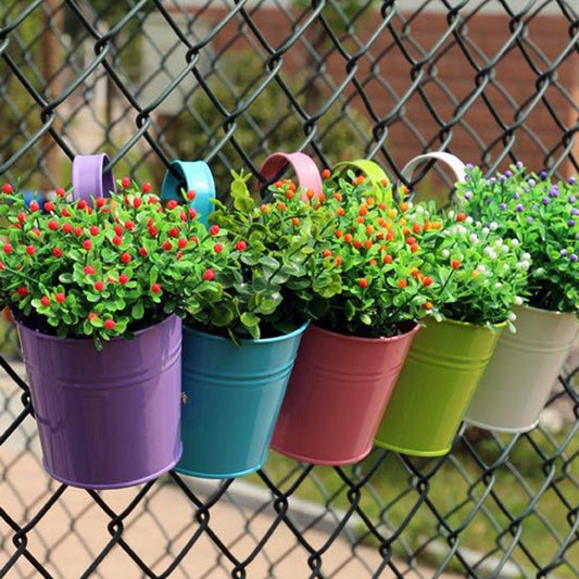 Hanging Flower Pots, Outdoor Holder Basket for Wall Decoration Garden