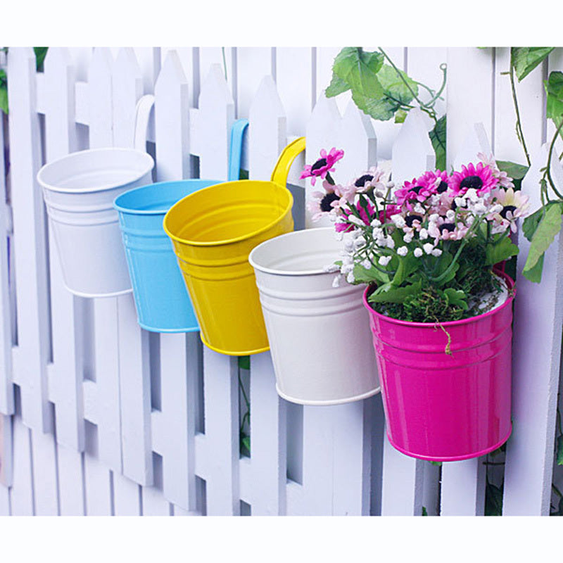 Hanging Flower Pots, Outdoor Holder Basket for Wall Decoration Garden