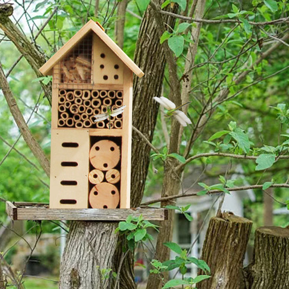 Solid wood insect house