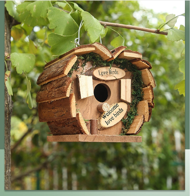 Wooden Ecological Hanging Type Breeding Box For Parrot Birds