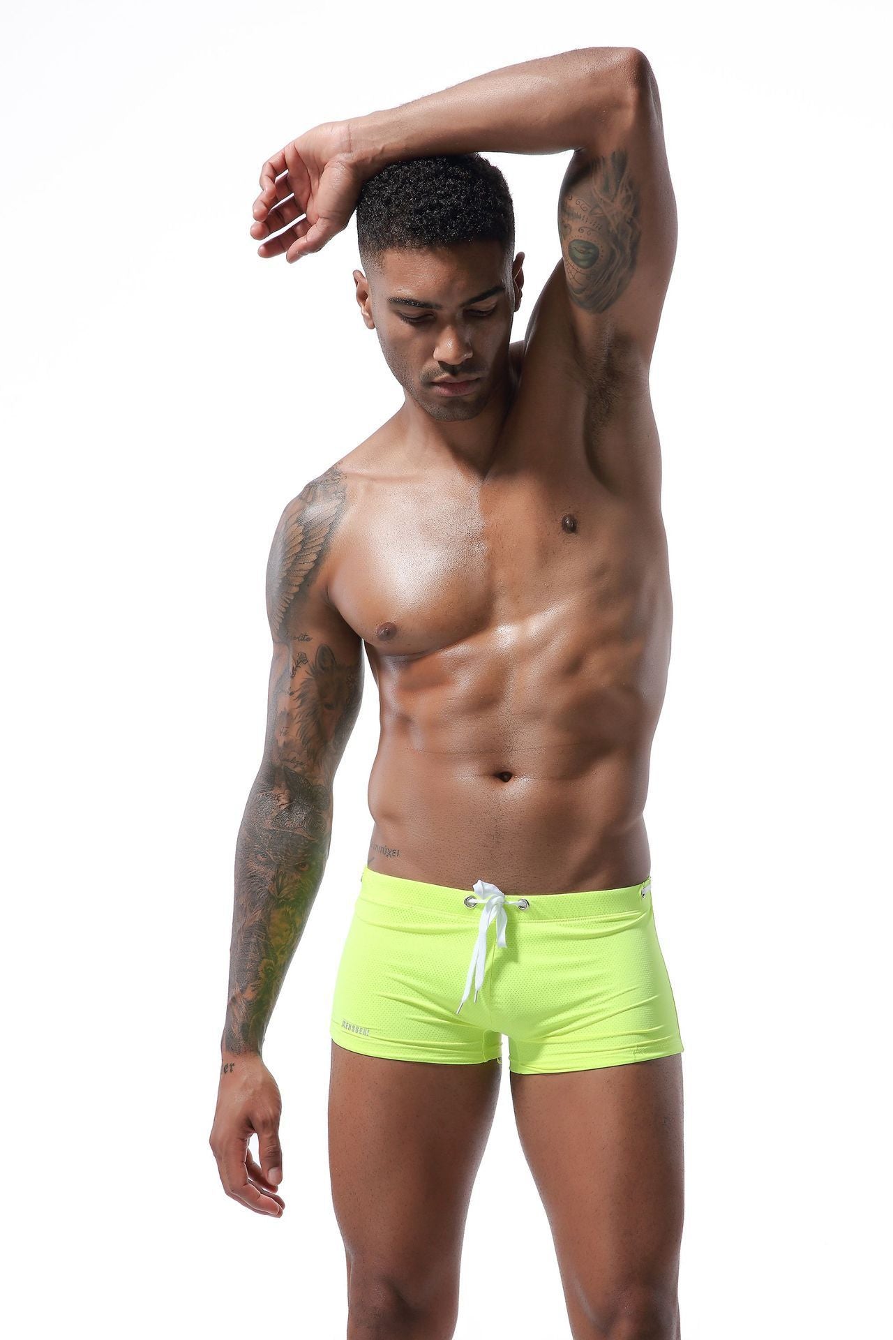 Low Waist Boxer, Men's Swimming Trunks