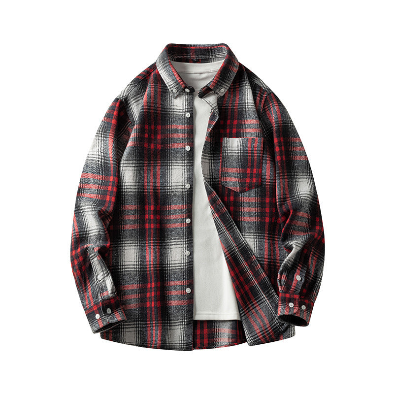 Men's Autumn And Winter Long-sleeved Shirt, Casual Flannel Shirt for Men