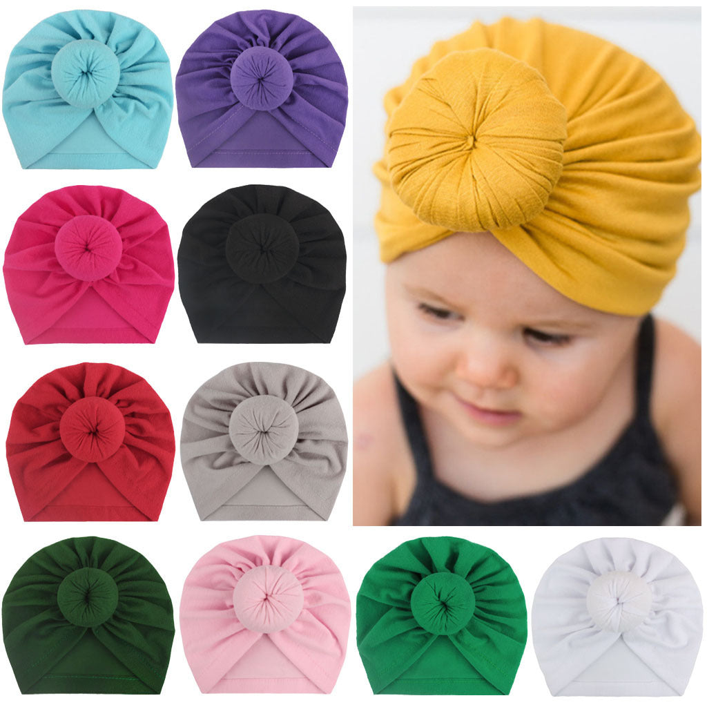 Children's turban hat, baby knotted Indian beanie