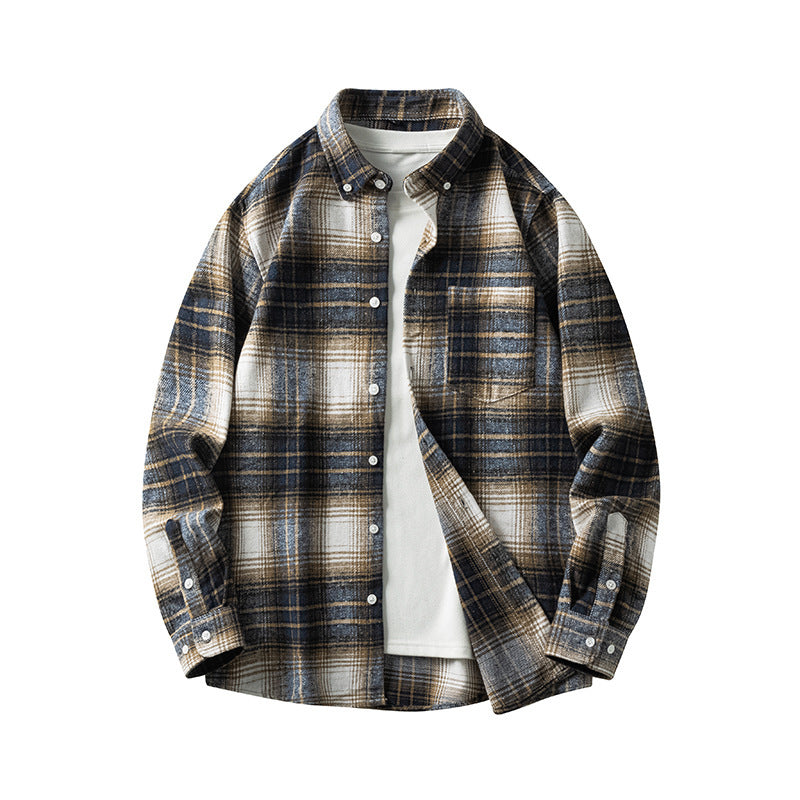 Men's Autumn And Winter Long-sleeved Shirt, Casual Flannel Shirt for Men