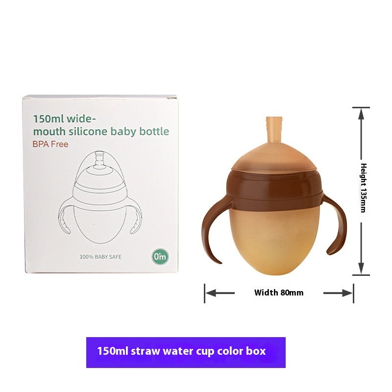 Simple And Portable Baby Silicone Bottle