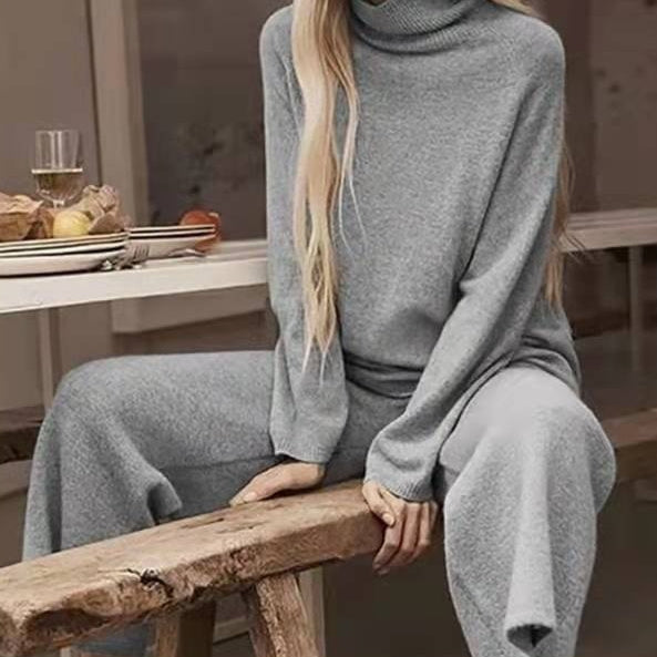 Fashion Loose Knit Casual Two-piece Set Suit