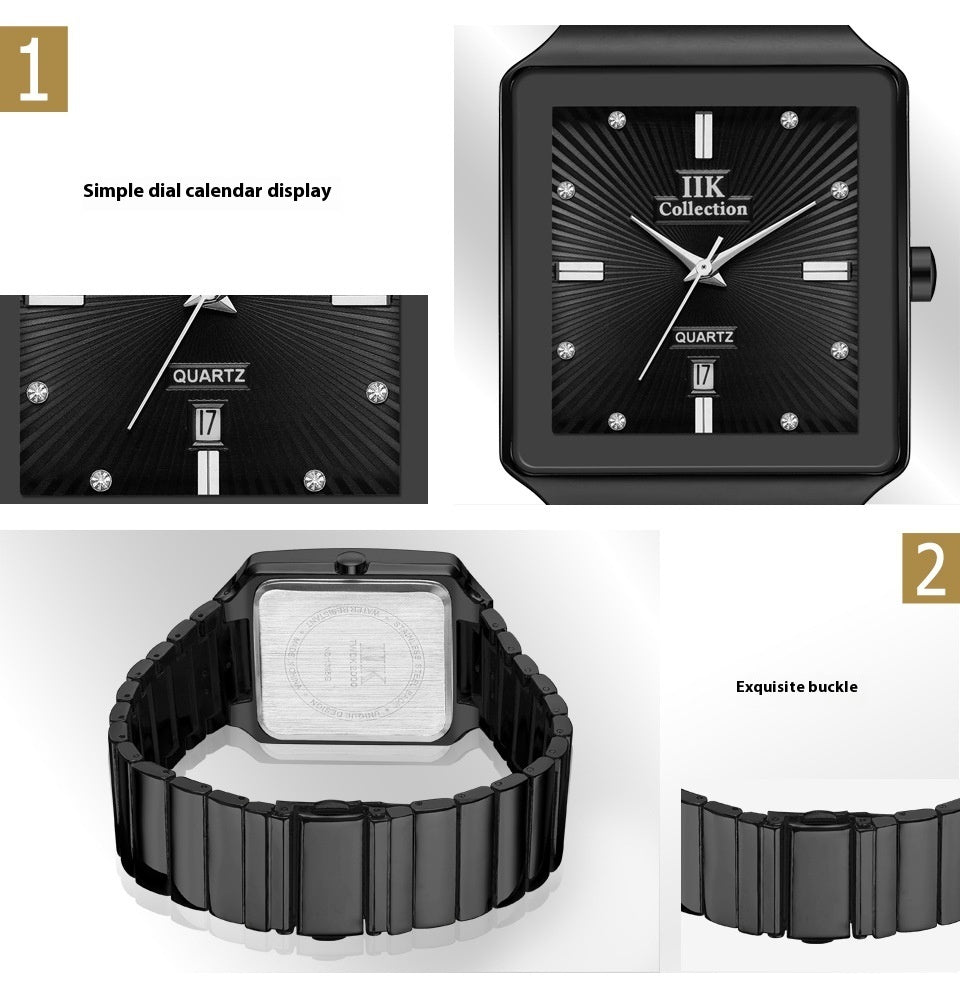 Square Waterproof Couple Watch