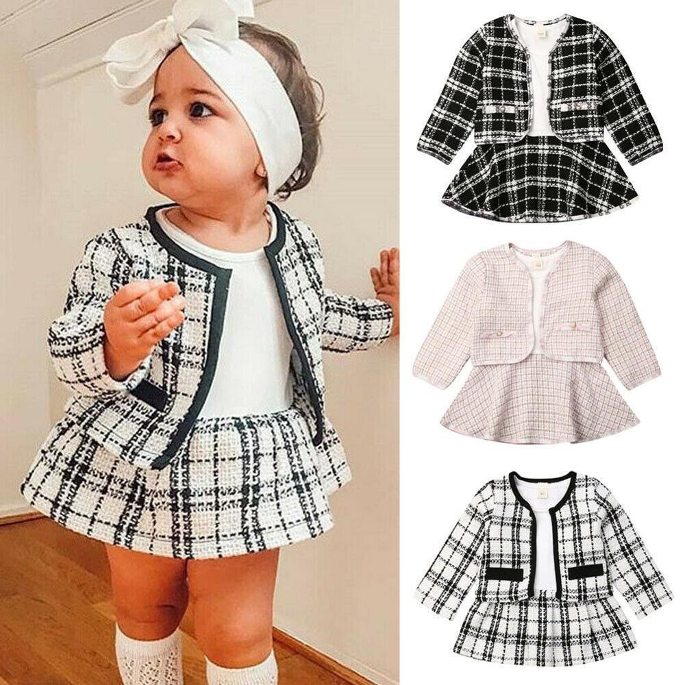 Long-sleeved Dresses, Two-piece Children's Baby Suit