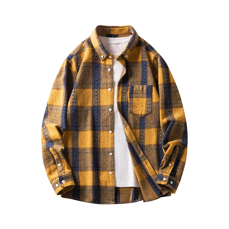 Men's Autumn And Winter Long-sleeved Shirt, Casual Flannel Shirt for Men