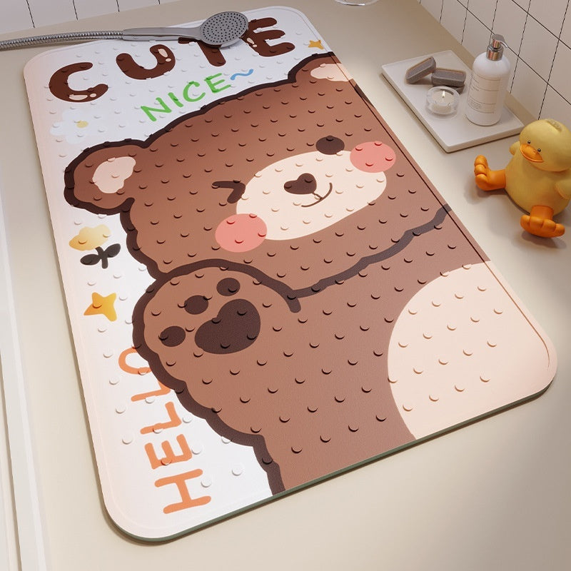 Home Bathroom Anti-slip Anti-fall Suction Cup Pad,Shower Room Foot Mat, Children's Bath Floor Mat