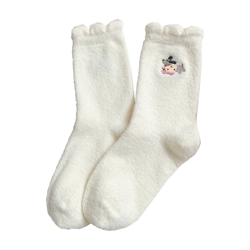 Cartoon Puppy Warm Socks for women