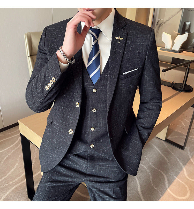 Fashion Men's Tuxedo Three-piece Suit