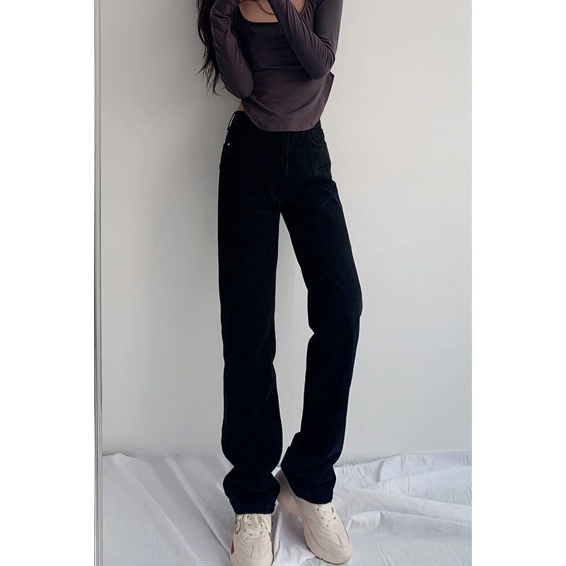 New High Waist Straight Mopping Pants for Women