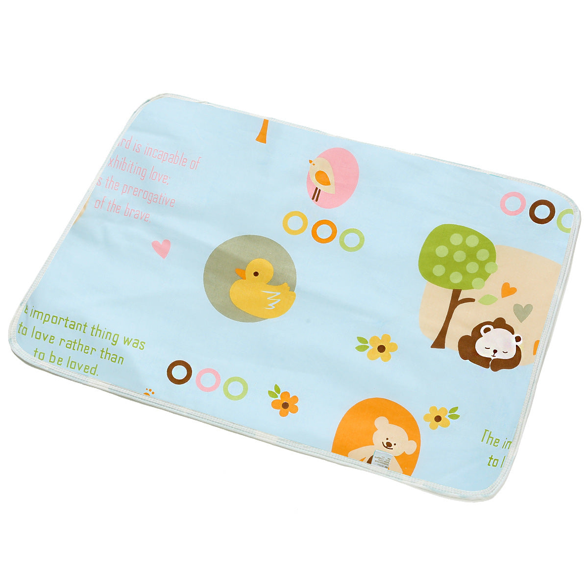 Cartoon cotton breathable and waterproof baby changing pad