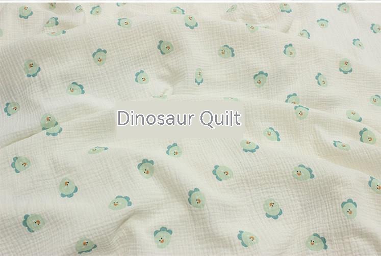 Cartoon Printed Baby Pure Cotton Yarn Cloth Blanket, Summer Quilt