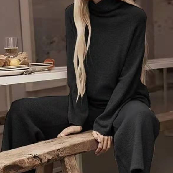 Fashion Loose Knit Casual Two-piece Set Suit