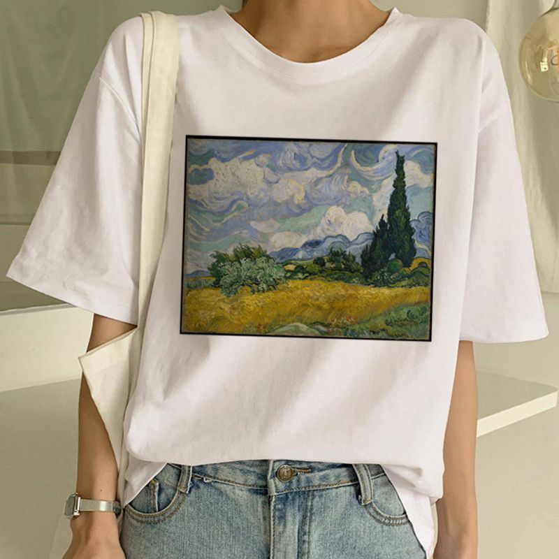 Van Gogh T-Shirt, Art Painting T-Shirt Women