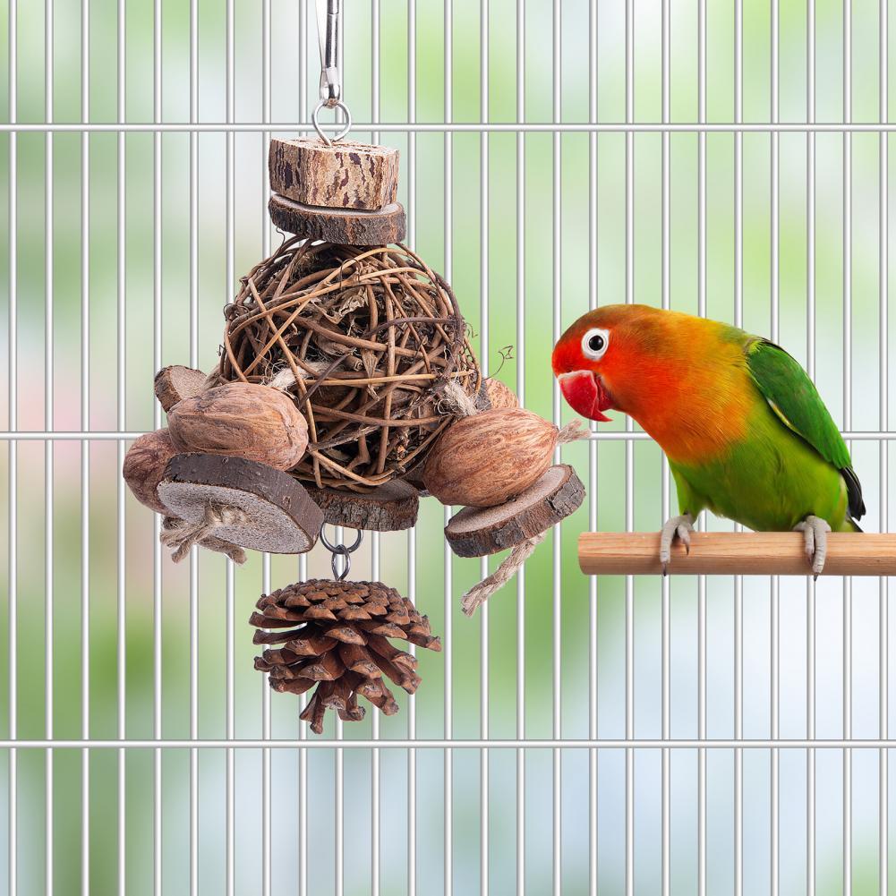 Fruit Wood Parrot Toy, Bird Supplies