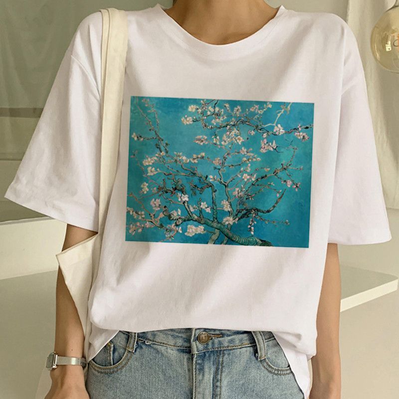 Van Gogh T-Shirt, Art Painting T-Shirt Women