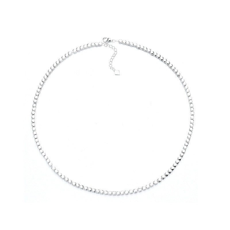 S925 Sterling Silver Irregular Necklace Bracelet Set