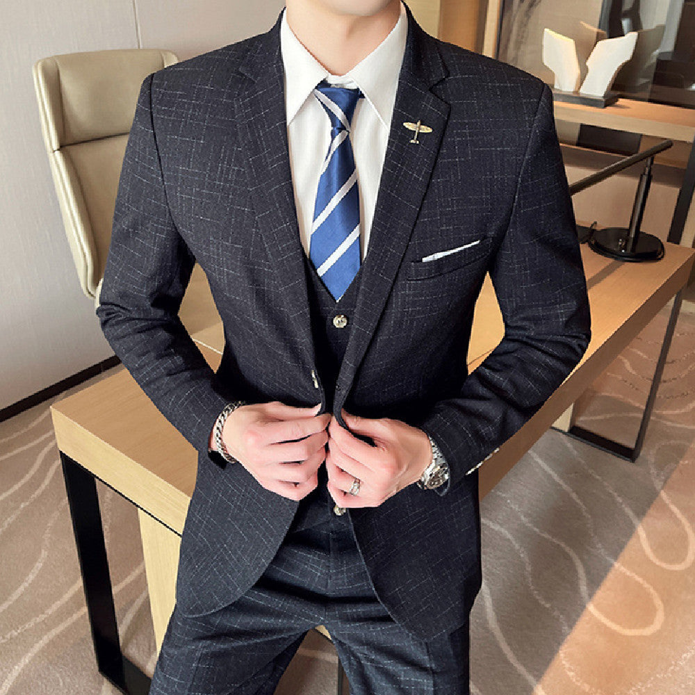 Fashion Men's Tuxedo Three-piece Suit