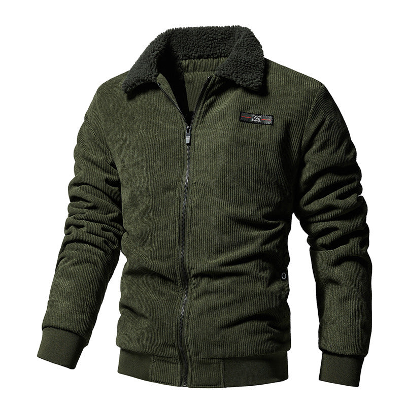 Corduroy Jacket Padded Coat for Men