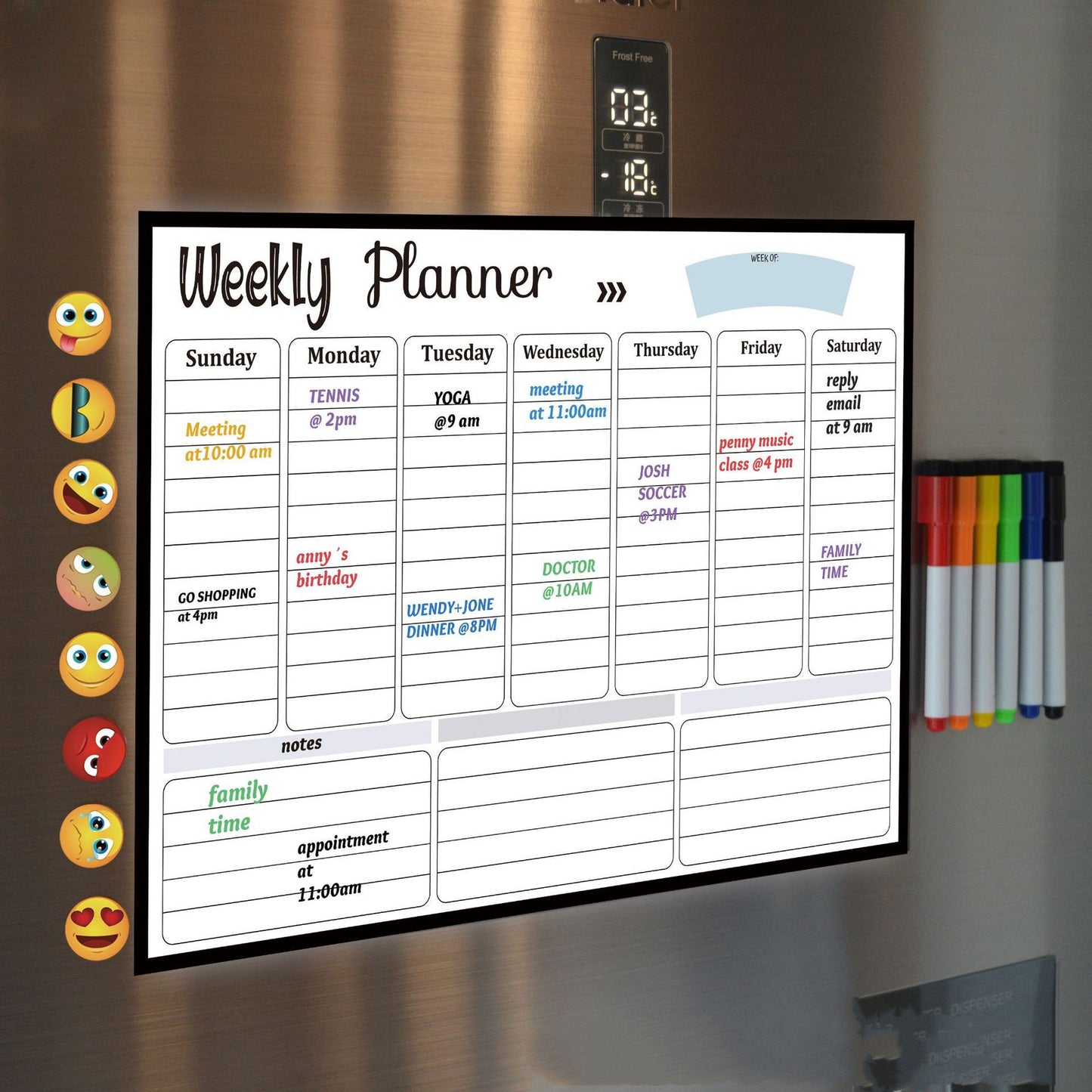 Magnetic Soft Whiteboard Calendar, Fridge Magnet