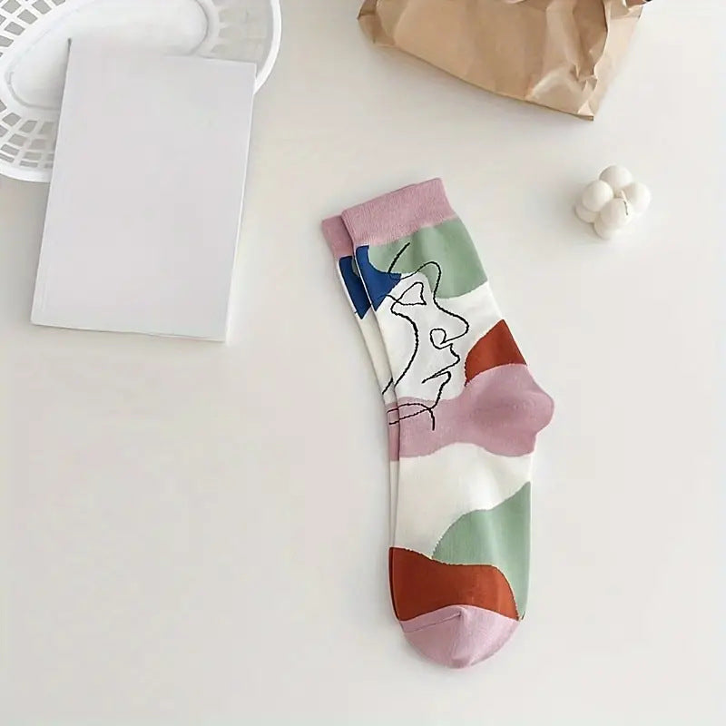 Oil Painting Art Autumn And Winter Socks for Women