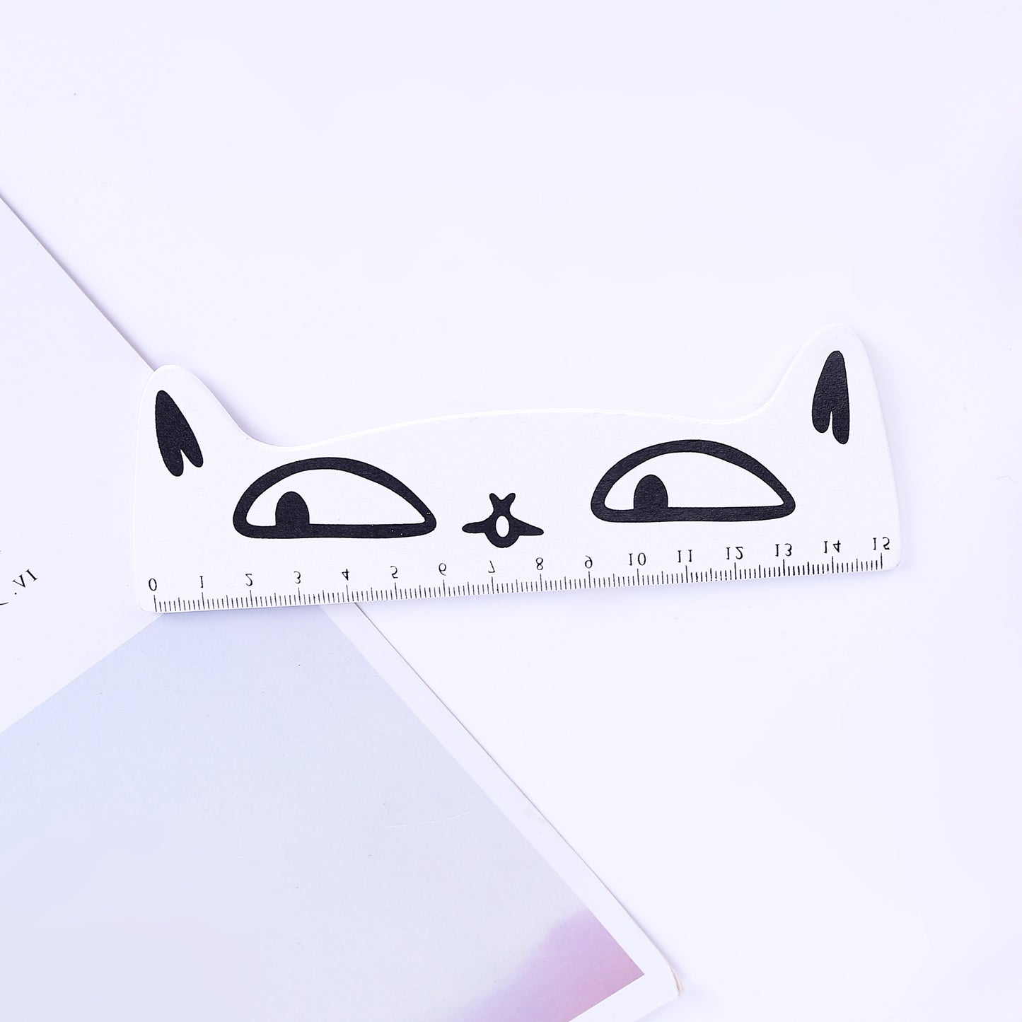 Kawaii 15cm Candy Color Animal Pet Cat Wooden Ruler