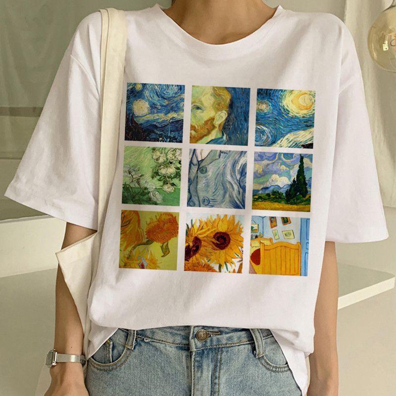 Van Gogh T-Shirt, Art Painting T-Shirt Women