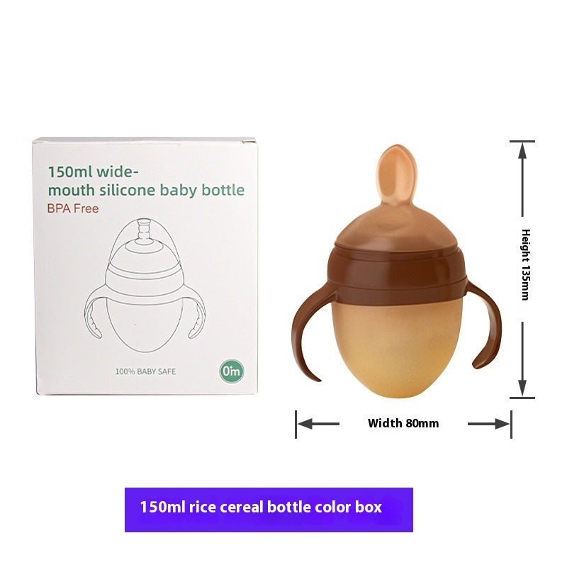 Simple And Portable Baby Silicone Bottle