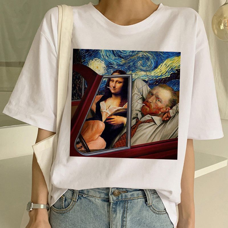 Van Gogh T-Shirt, Art Painting T-Shirt Women