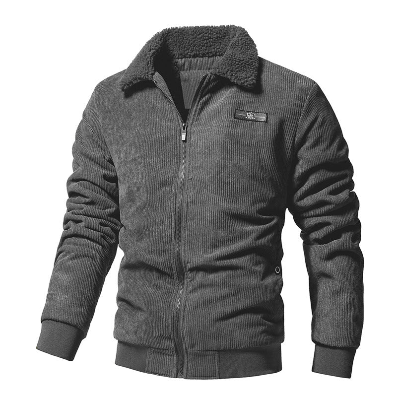 Corduroy Jacket Padded Coat for Men