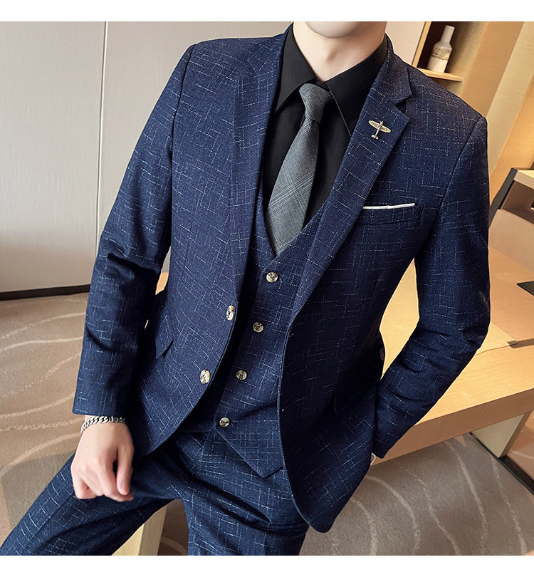 Fashion Men's Tuxedo Three-piece Suit