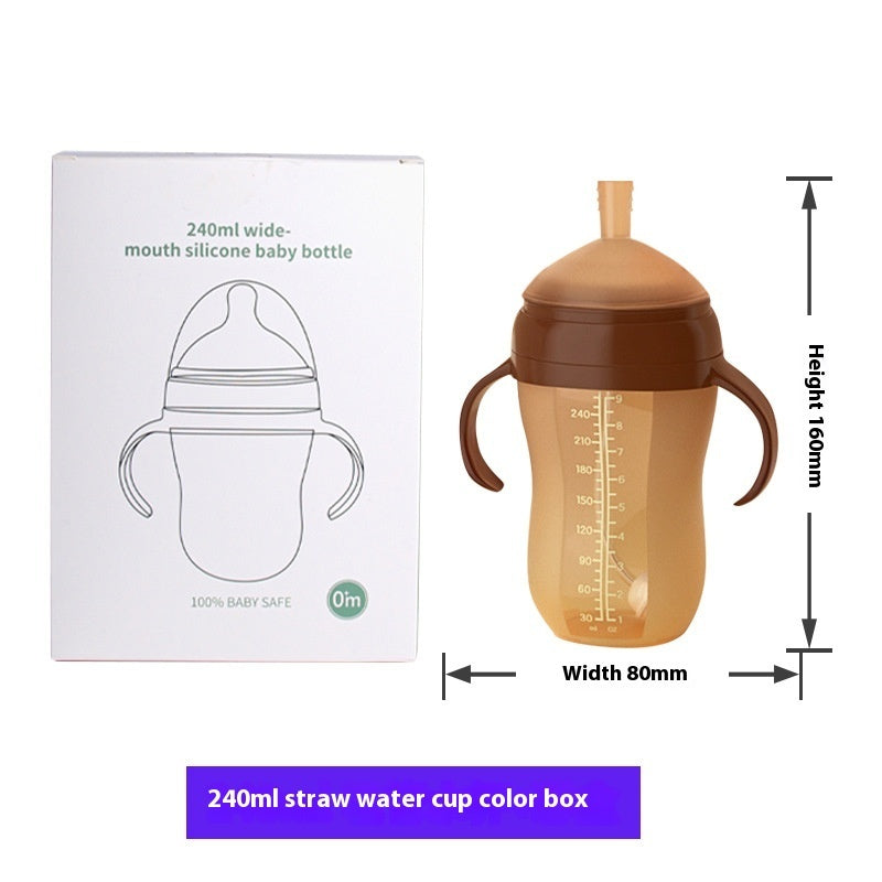 Simple And Portable Baby Silicone Bottle