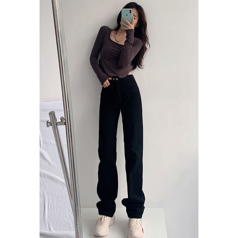 New High Waist Straight Mopping Pants for Women