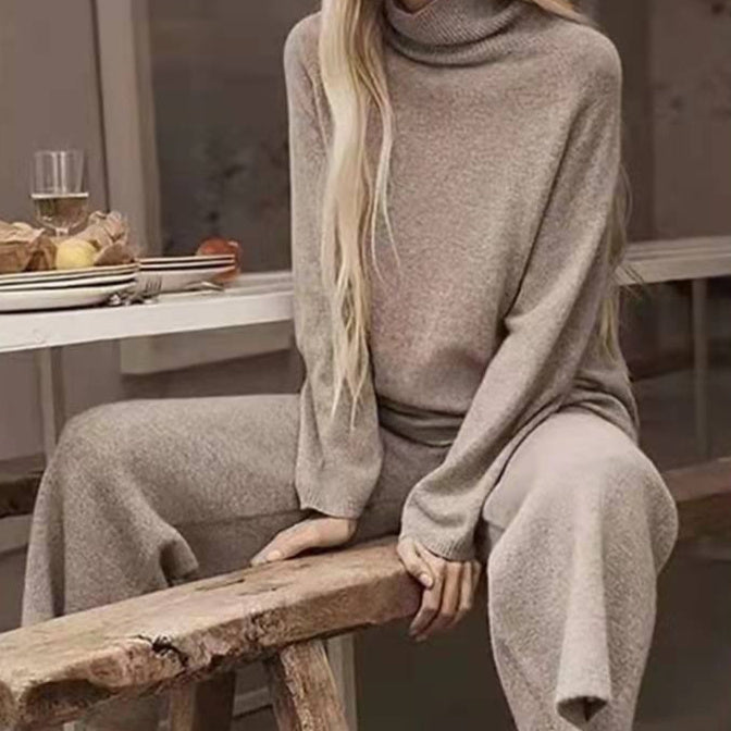 Fashion Loose Knit Casual Two-piece Set Suit