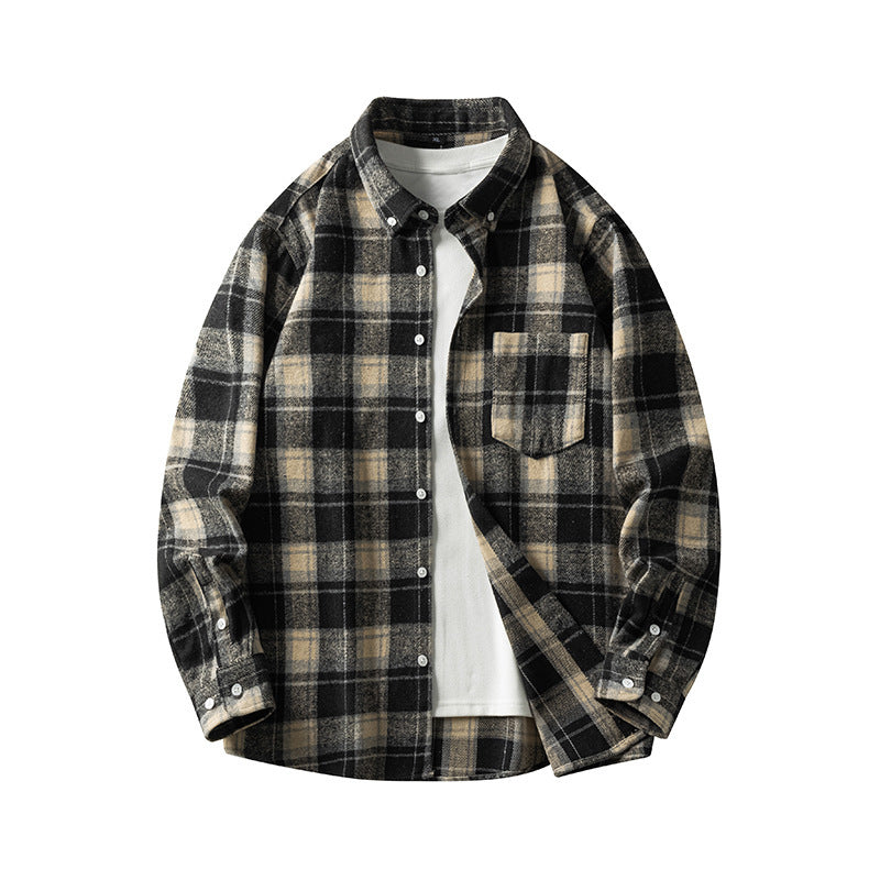 Men's Autumn And Winter Long-sleeved Shirt, Casual Flannel Shirt for Men