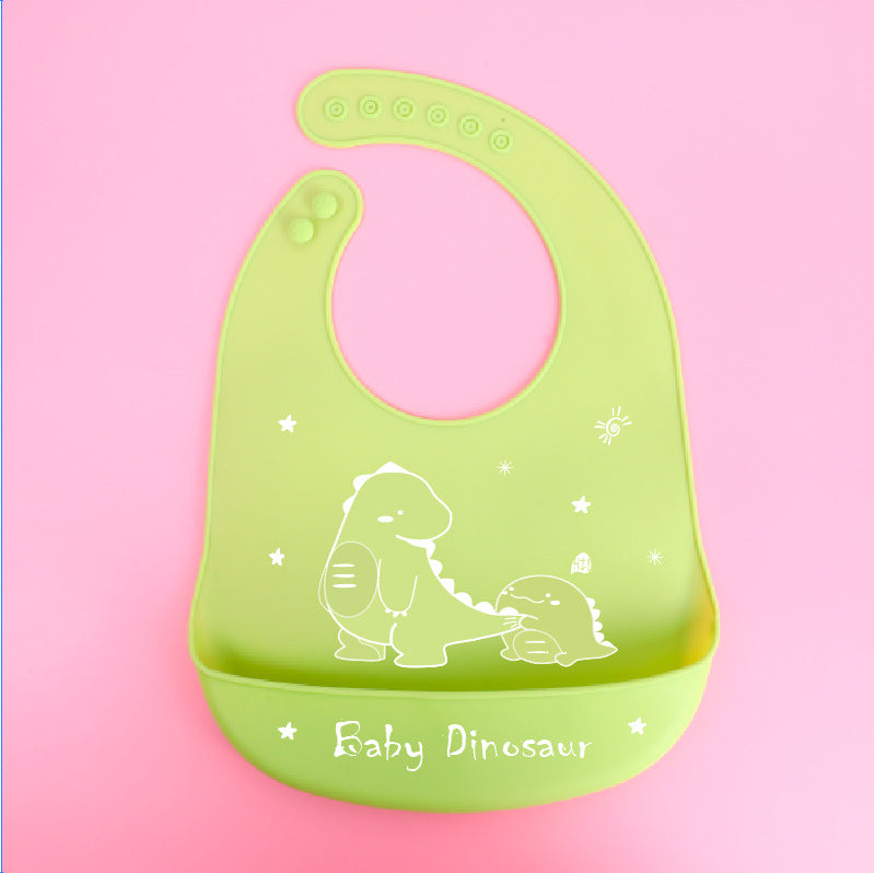 Creative Baby Cartoon Printed Silicone Bib