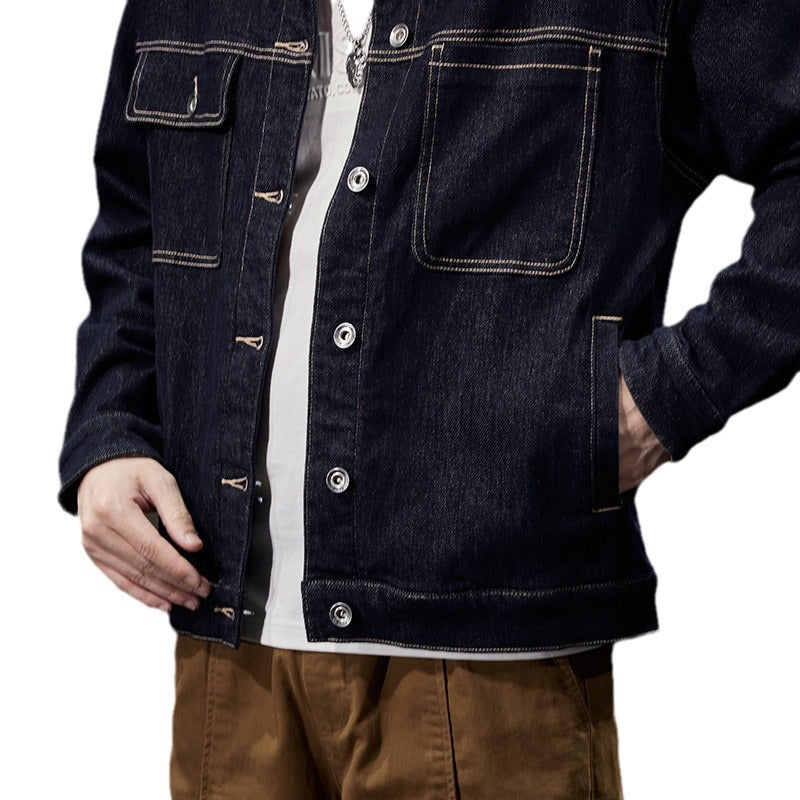 Denim Jacket, Men's Loose Fashion Versatile Casual Coat